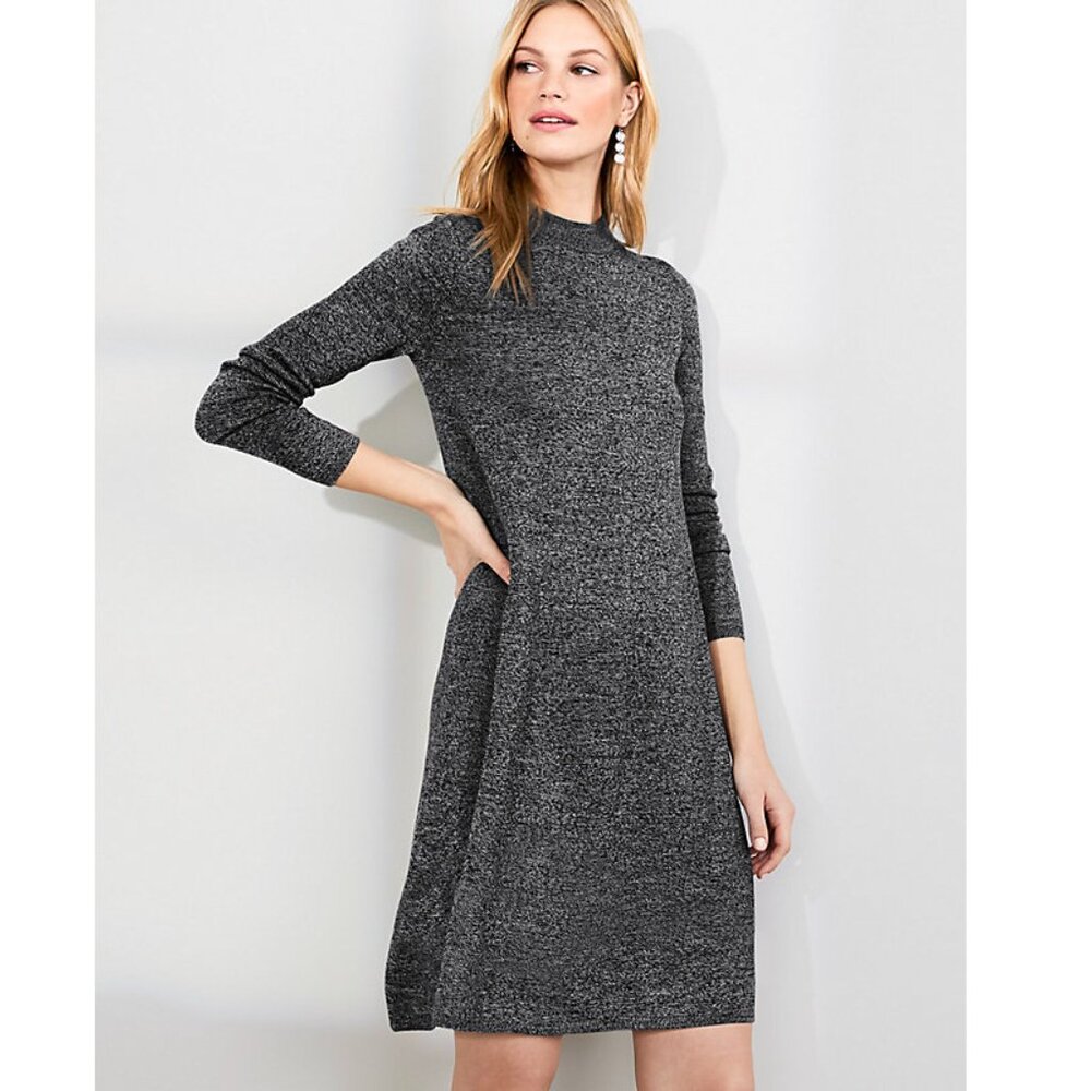 Garnet Hill Merino Wool Eco Merino Trapeze Sweater Dress